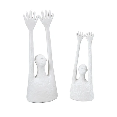 Gambar Informa Patung Miniatur Dekorasi People 11x7.5x31.5 cm Set 2 pcs - Putih