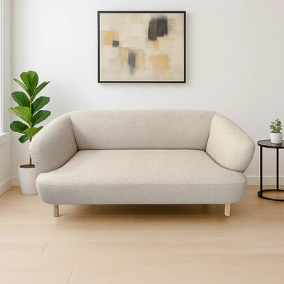 Gambar Nordia Sheridan Sofa Fabric 2 Seater - Krem