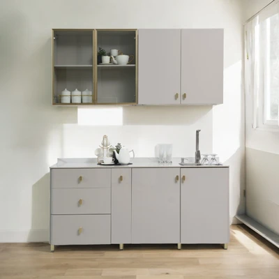 Gambar Informa Ivest-2 Kitchen Set Dengan Wastafel - Abu-abu Taupe