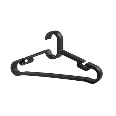 Gambar Selma Yovie Hanger Baju Plastik PP Basic 39 cm Set 5 pcs - Hitam