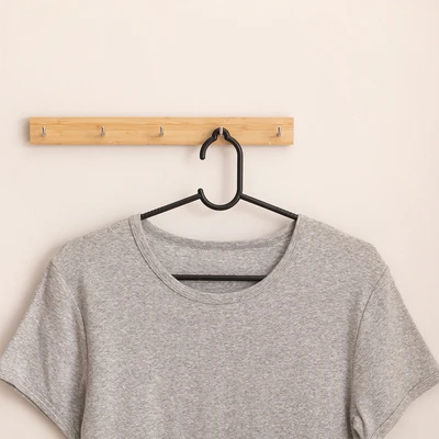 Gambar Selma Yovie Hanger Baju Plastik PP Loop 40.5 cm Set 5 pcs - Hitam