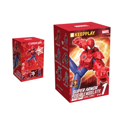 Gambar Keepplay Marvel Spiderman Super Armor Vol 1 Model Kit - Merah