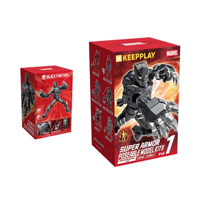 Gambar Keepplay Marvel Black Panther Super Armor Vol 1 Model Kit - Hitam
