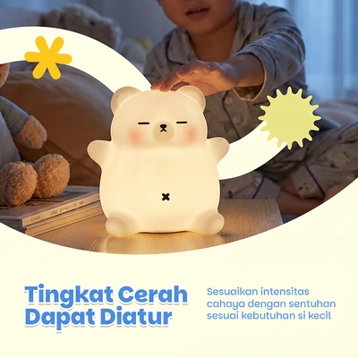 Gambar Informa Lampu Tidur Portabel Sleepy Bear - Putih