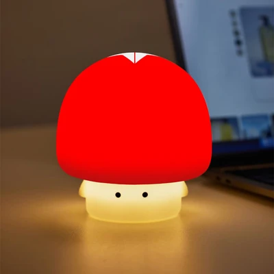 Gambar Informa Lampu Tidur Rechargeable Fungo 11x11x12 cm - Merah