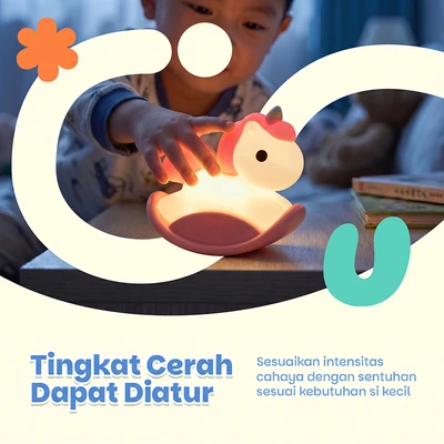Gambar Informa Lampu Tidur Rechargeable Licora 15x9x14 cm - Putih