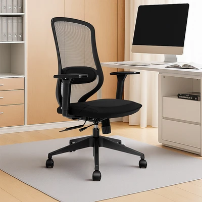 Gambar Sieben Koda Kursi Kantor Sandaran Rendah - Hitam