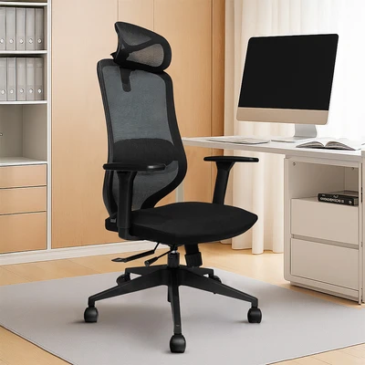 Gambar Sieben Koda Kursi Kantor Sandaran Tinggi - Hitam