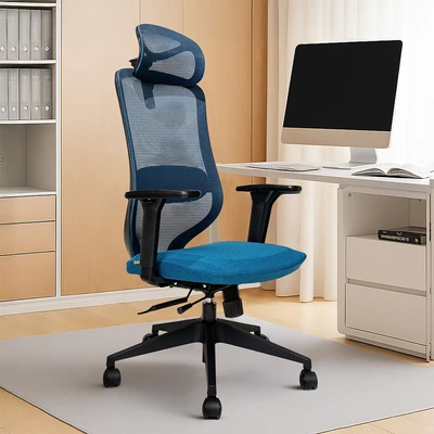 Gambar Sieben Koda Kursi Kantor Sandaran Tinggi - Biru