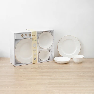 Gambar Appetite Arlo Perlengkapan Makan Porcelain Set 12 pcs - Putih