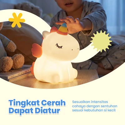 Gambar Informa Lampu Tidur Rechargeable Unira 9x13x14 cm - Putih