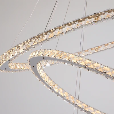 Gambar Informa Leah Lampu Gantung Hias LED 3L 63 Watt Warm White - Silver Chrome