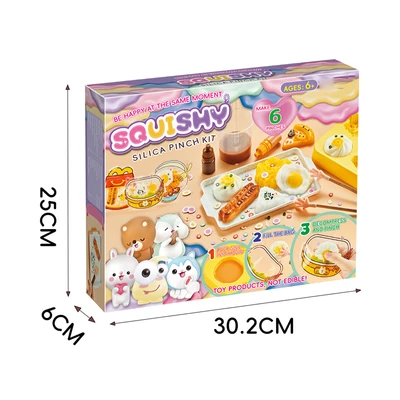 Gambar Kiddy Fun Set Squishy Silica Pinch Kit Breakfast - Mix