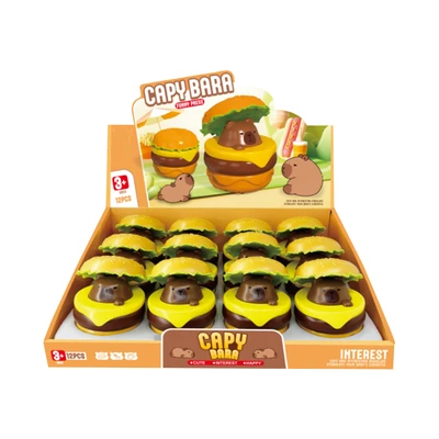 Gambar Kiddy Fun Minifigure Capybara Burger Press Car - Cokelat
