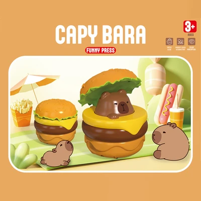 Gambar Kiddy Fun Minifigure Capybara Burger Press Car - Cokelat
