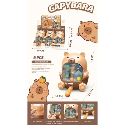 Gambar Kiddy Fun Capybara Shooting Machine - Cokelat