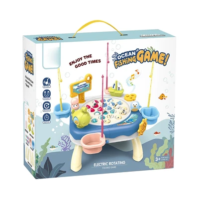 Gambar Kiddy Fun Playset Electric Rotate Fish Plate Music - Biru