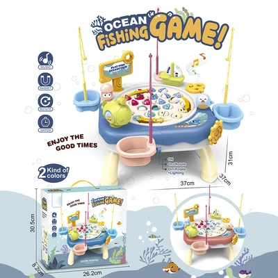 Gambar Kiddy Fun Playset Electric Rotate Fish Plate Music - Biru