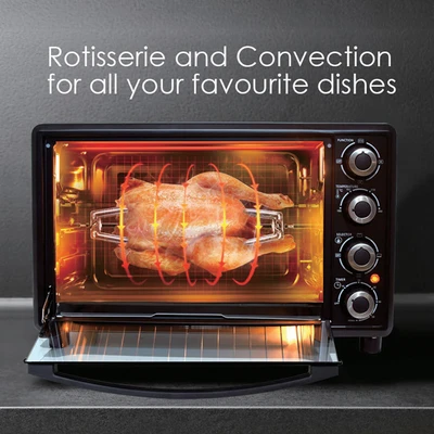 Gambar Kris Oven Toaster Duoglass 48 Liter - Hitam