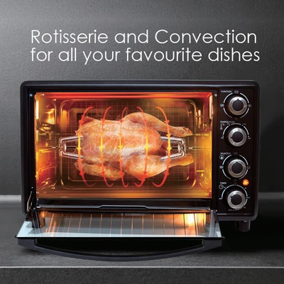 Gambar Kris Oven Toaster Duoglass 60 Liter - Hitam