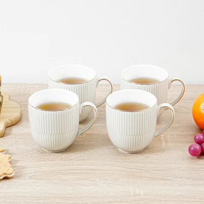 Gambar Appetite Hera Mug Porcelain 360 ml Set 4 pcs - Krem Beige