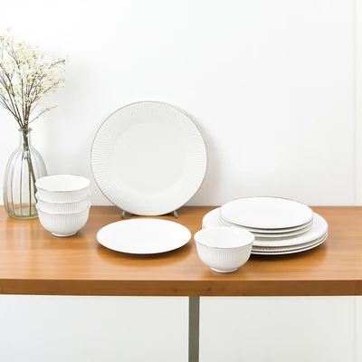 Gambar Appetite Hera Perlengkapan Makan Porcelain Set 12 pcs - Putih