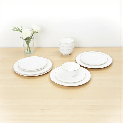 Gambar Appetite Hera Perlengkapan Makan Porcelain Set 12 pcs - Putih
