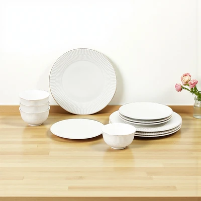 Gambar Appetite Hera Perlengkapan Makan Porcelain Set 12 pcs - Krem Beige