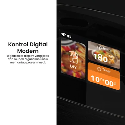Gambar Klaz Culinapro Air Fryer Smart 8 Liter 1200 watt - Hitam