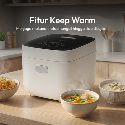 Gambar Klaz Nexora Rice Cooker 800 ml - Putih