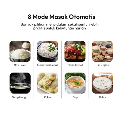 Gambar Klaz Koji Rice Cooker 1 Liter - Putih