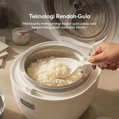 Gambar Klaz Orbi Rice Cooker Low Sugar 1.2 Liter - Putih