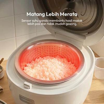 Gambar Klaz Orbi Rice Cooker Low Sugar 1.2 Liter - Putih