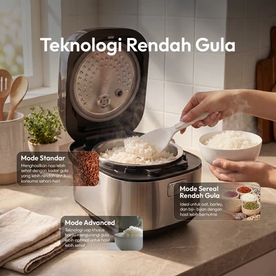 Gambar Klaz Vapori Rice Cooker Low Sugar 1.8 Liter - Putih