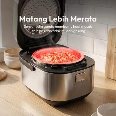 Gambar Klaz Vapori Rice Cooker Low Sugar 1.8 Liter - Putih