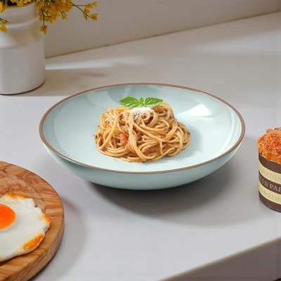 Gambar Culinart Siera Piring Saji Plastik Deep 22 cm - Hijau