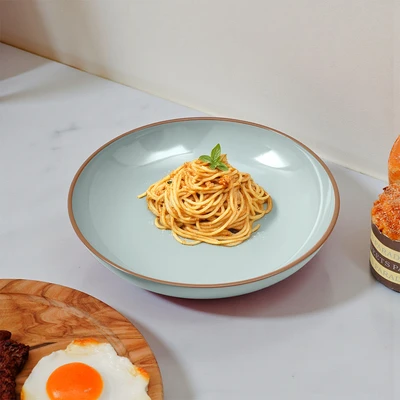Gambar Culinart Siera Piring Saji Plastik Deep 22 cm - Hijau