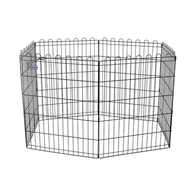 Gambar Cavea Playpen Hewan Round Top 61x79 cm - Hitam