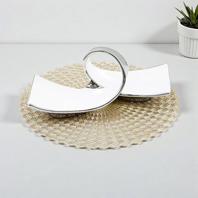 Gambar Appetite Lacer Tatakan Piring Net Round 38x38 cm 4 pcs - Gold