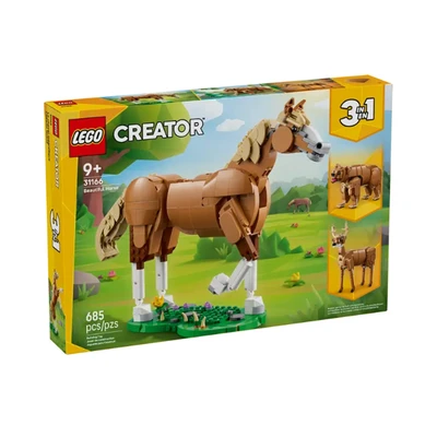 Gambar LEGO Creator 3 In 1 Beautiful Horse Set 685 Pcs 31166 - Cokelat