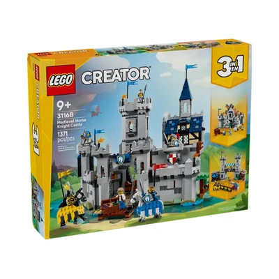 Gambar LEGO Creator 3 In 1 Medieval Horse Knight Castle Set 1371 Pcs 31168 - Abu-abu