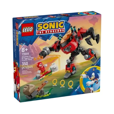 Gambar LEGO Sonic The Hedgehog Knuckles Vs Dr Eggman Egg Crusher Mech Set 350 Pcs 77005 - Mix