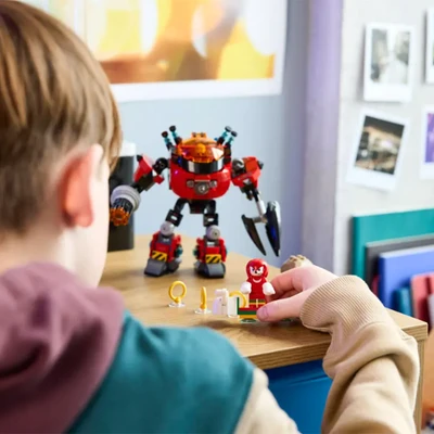 Gambar LEGO Sonic The Hedgehog Knuckles Vs Dr Eggman Egg Crusher Mech Set 350 Pcs 77005 - Mix