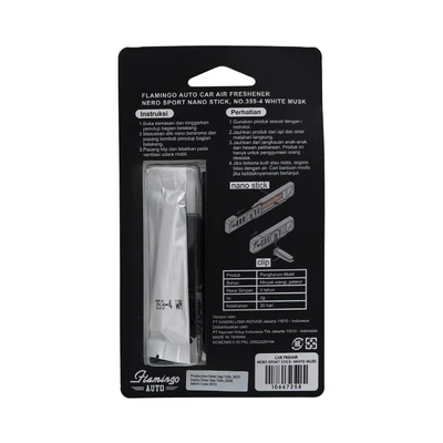 Gambar Flamingo White Musk Pengharum Mobil Nero Sport Nano Stick - Hitam