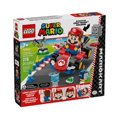 Gambar LEGO Super Mario Interactive Mario & Standard Kart Set 278 Pcs 72043 - Mix