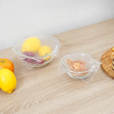 Gambar Picas Tutup Silikon Wadah Makanan Square Set 3 pcs Transparan