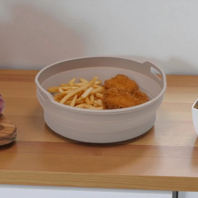 Gambar Culinart Wadah Pot Air Fryer Silikon Round 20 cm - Abu-Abu