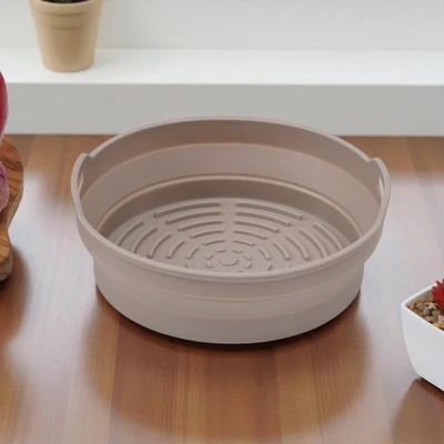 Gambar Culinart Wadah Pot Air Fryer Silikon Round 20 cm - Abu-Abu