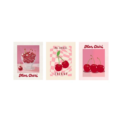 Gambar Informa Hiasan Dinding Kanvas Print Cherry 30x40 cm Set 3 Pcs - Mix