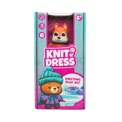 Gambar Pretty Missy Set Knitting Fox - Oranye